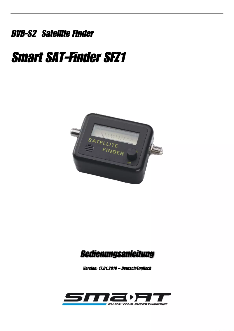 Imagen de la primera página del manual del dispositivo SFZ1