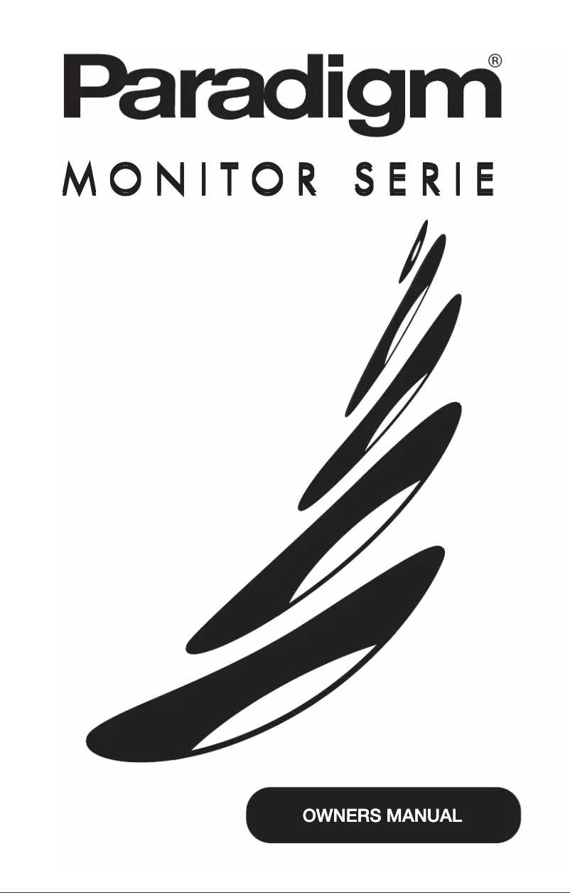 Page n°1 - Manuel utilisateur Paradigm ATOM Monitor