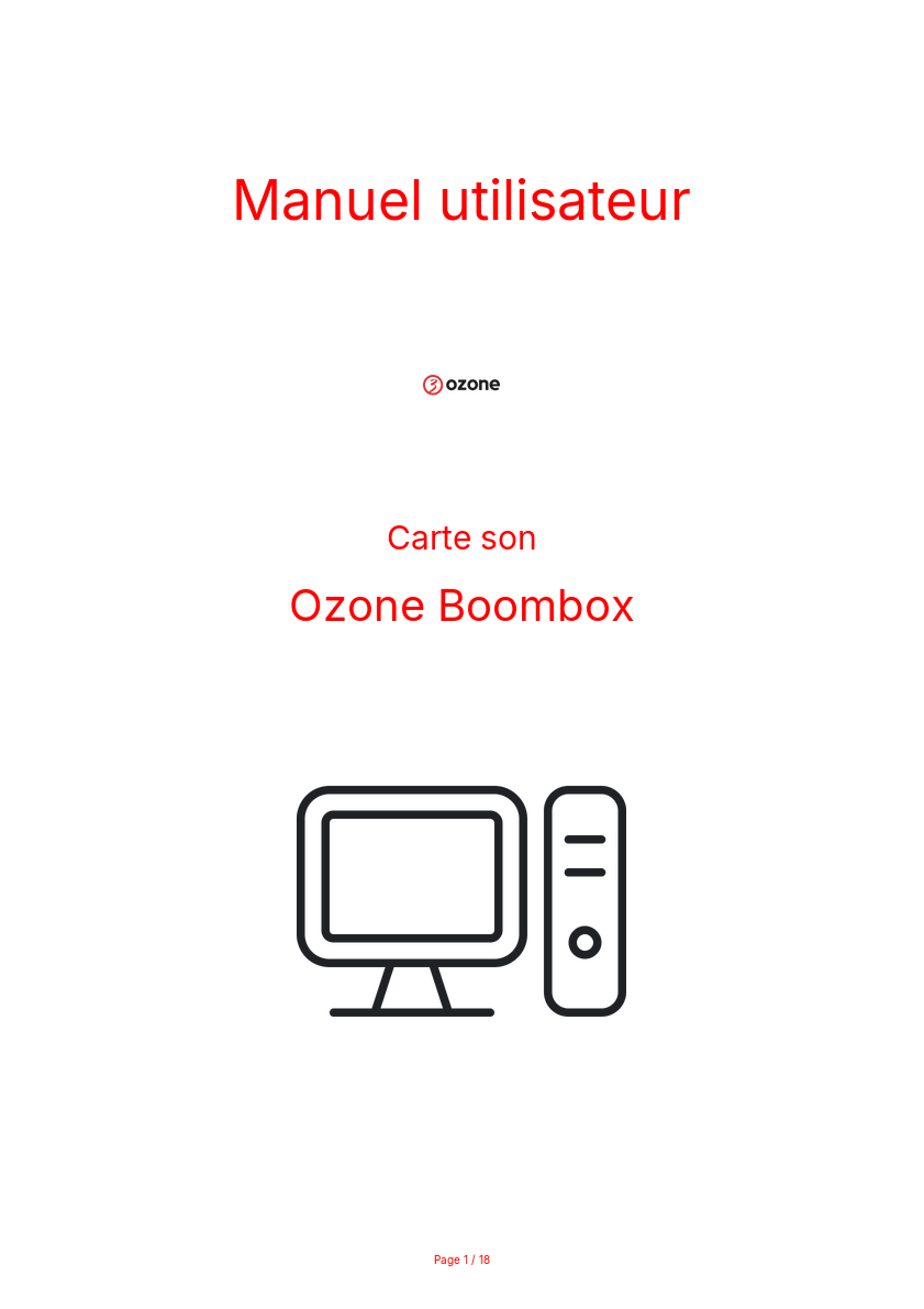 Page n°1 - Manuel utilisateur Ozone Boombox