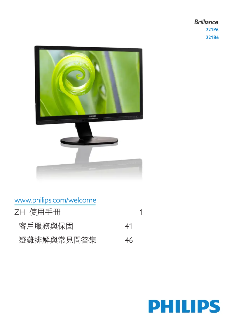 First page image of the manual for Brilliance 221P6QPYEB