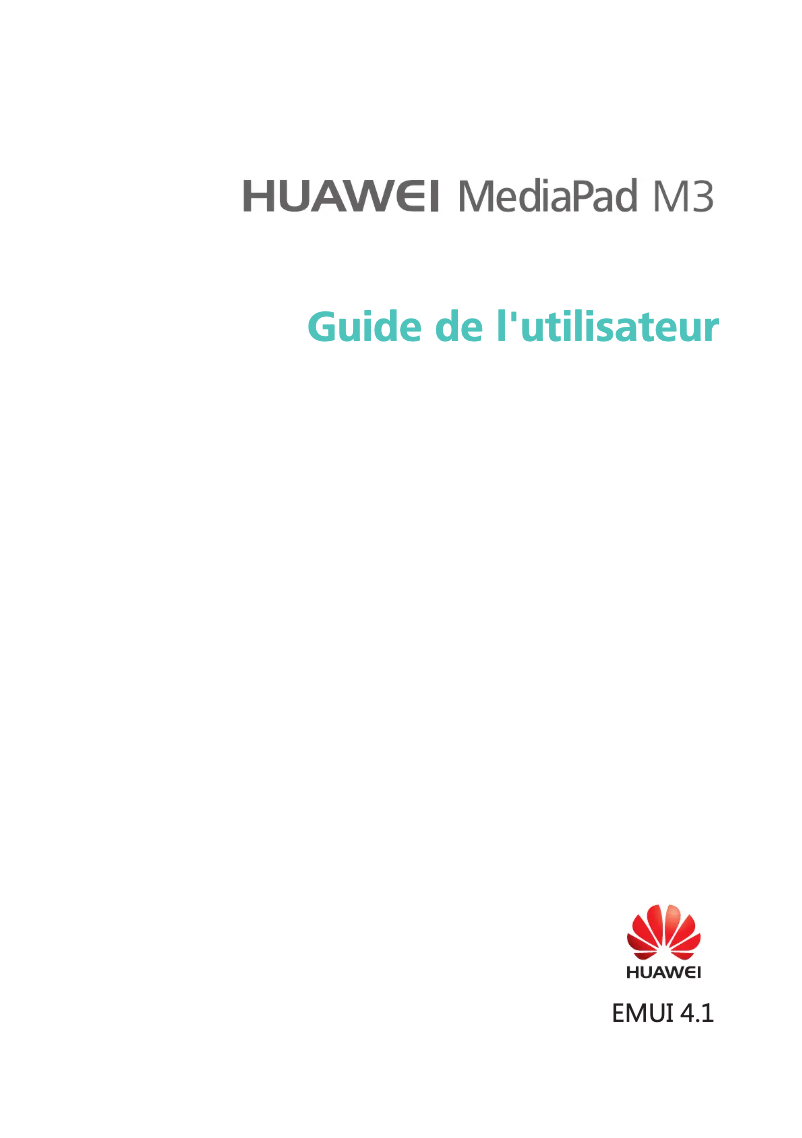 Image de la première page du manuel de l'appareil MediaPad M3