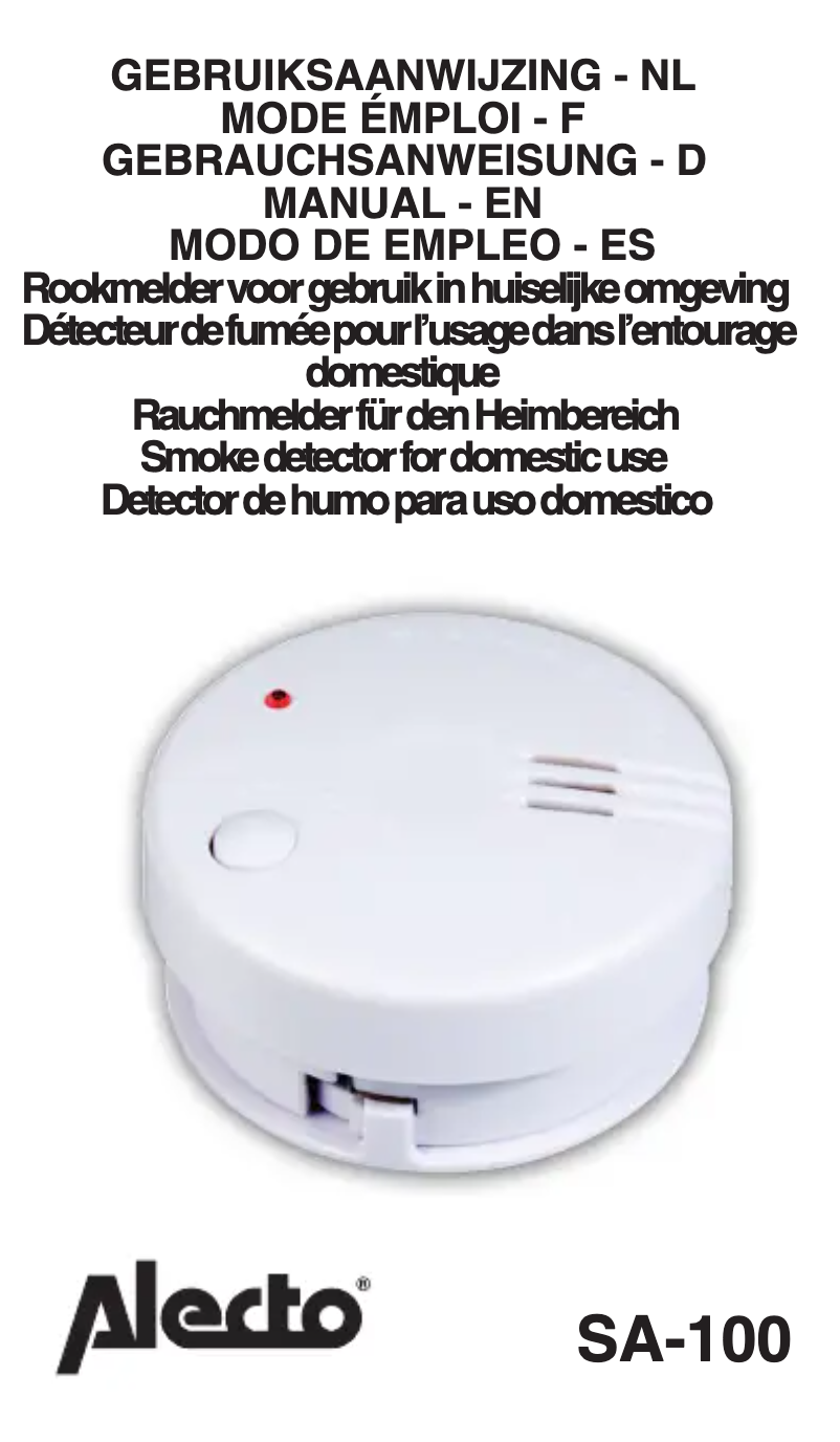 Page 1 de la notice Manuel utilisateur Alecto BPB18