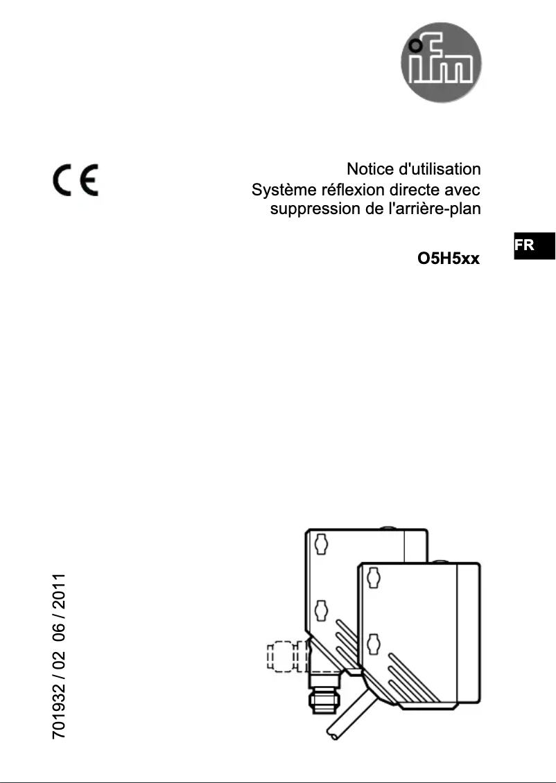 Page 1 de la notice Manuel utilisateur IFM O5H503