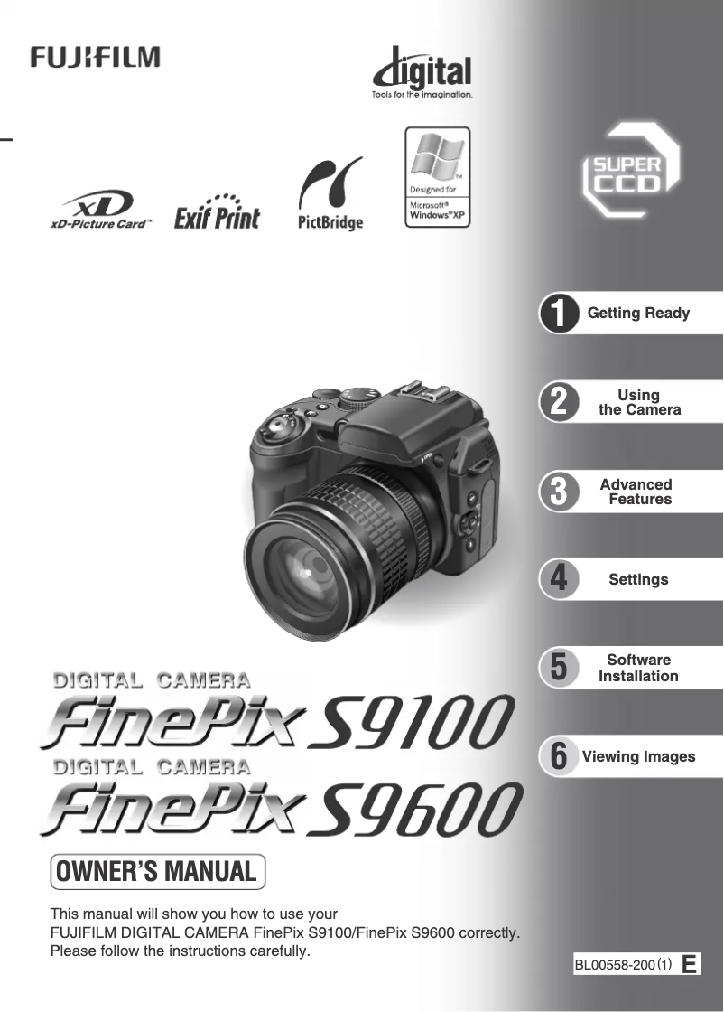 Image de la première page du manuel de l'appareil FinePix S9100