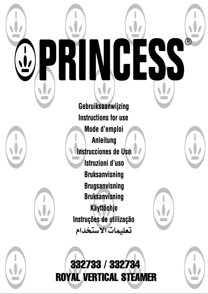 Page n°1 - Manuel utilisateur Princess Vertical Steamer 332733