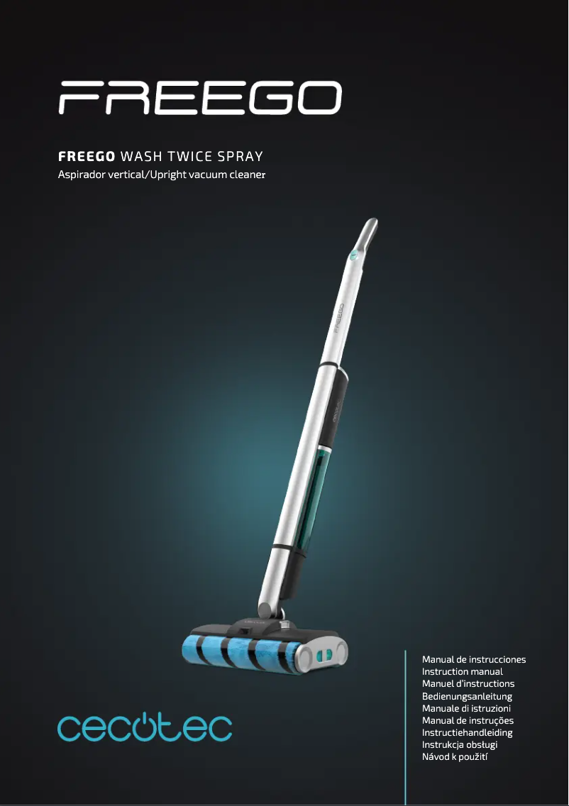 Page 1 de la notice Manuel utilisateur Cecotec FreeGo Wash Twice Spray