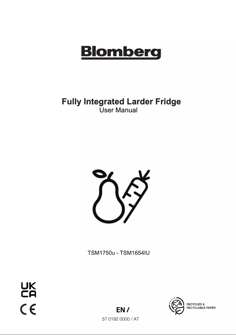 Page 1 de la notice Mode d'emploi Blomberg TSM1654IU