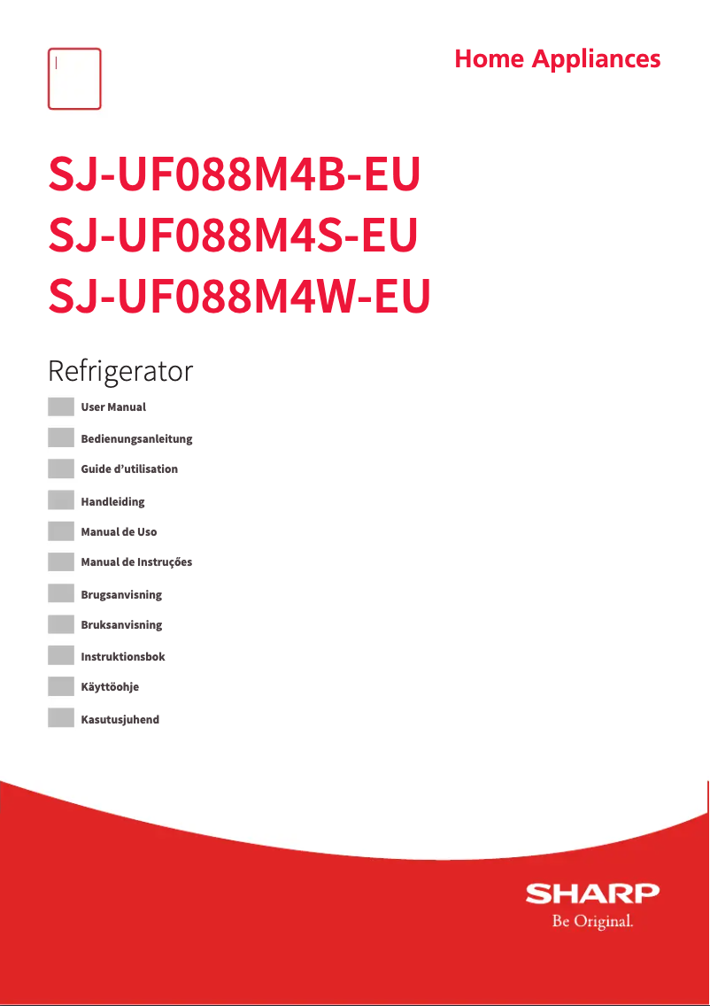 Page 1 de la notice Manuel utilisateur Sharp SJ-UF088M4B-EU