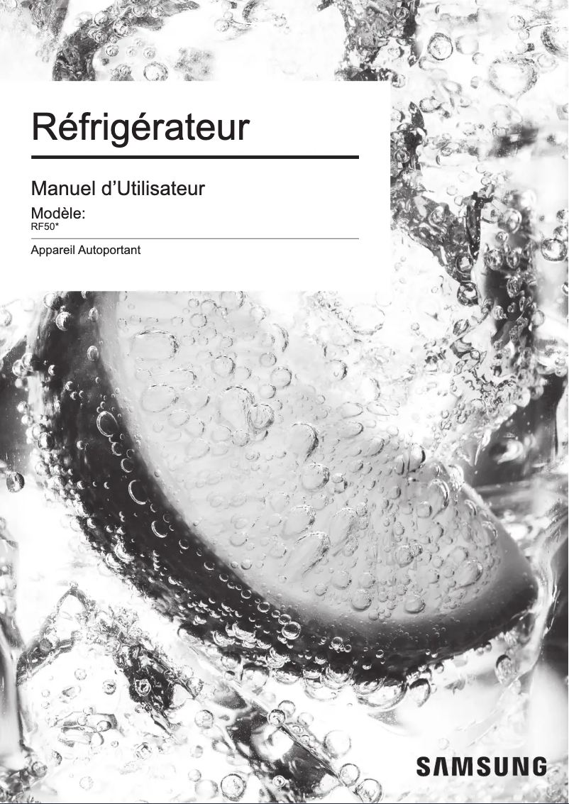 Page n°1 - Manuel utilisateur Samsung RF50K5960B1