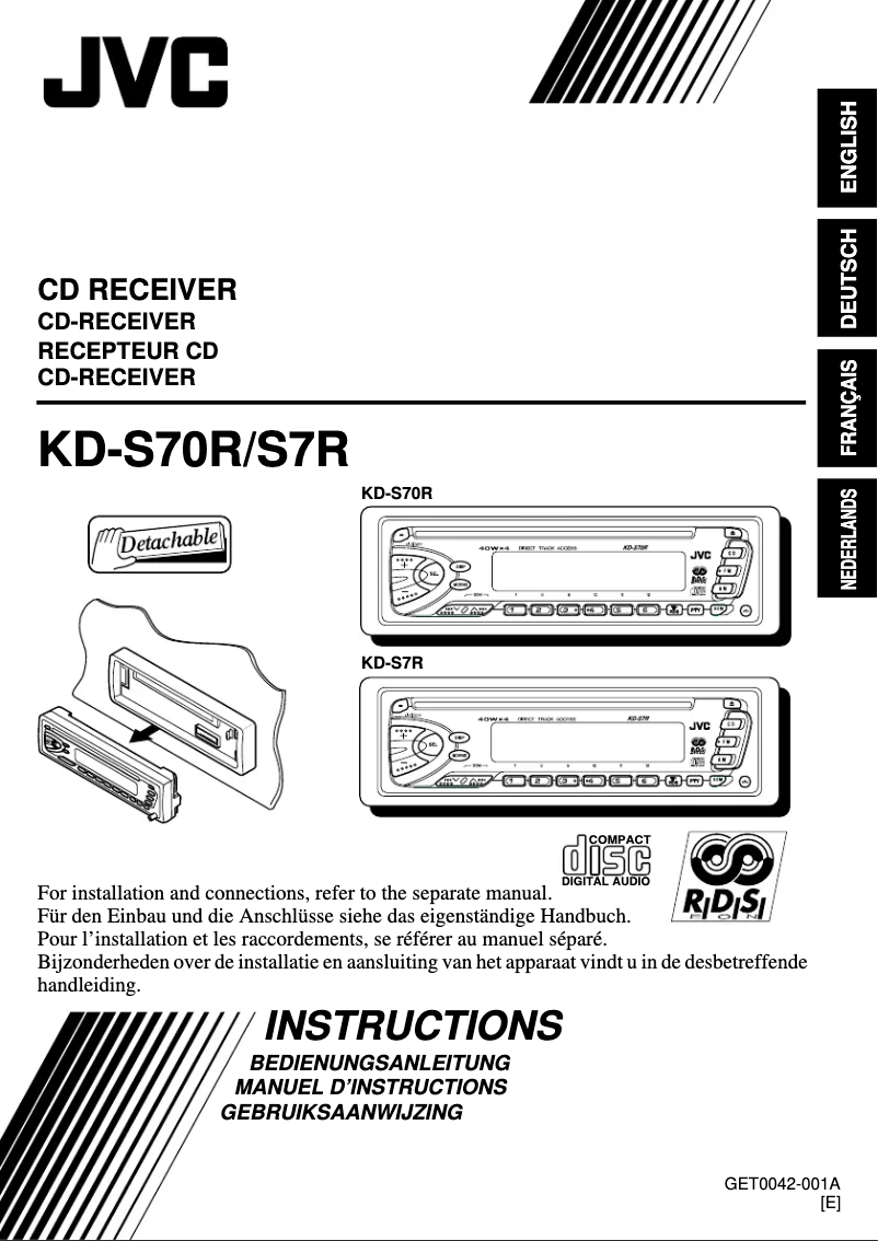 Página 1 del manual Manual de usuario JVC KD-S7R