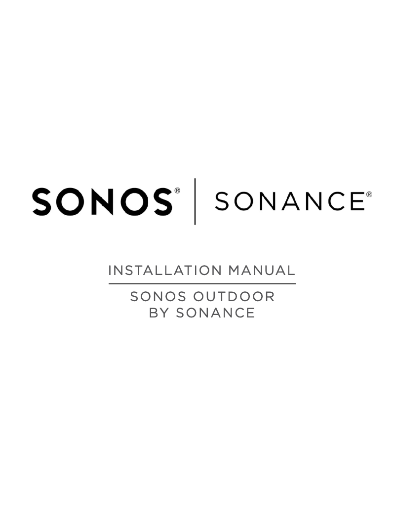 Page n°1 - Manuel utilisateur Sonos Sonance Outdoor