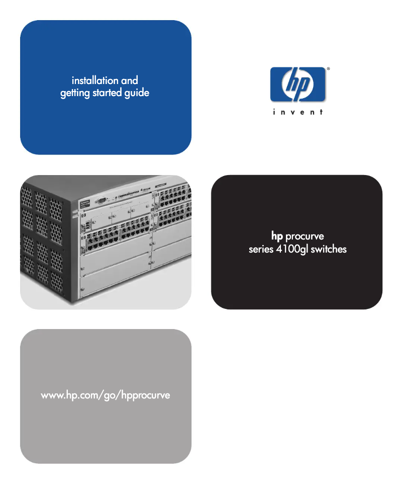 Page 1 de la notice Manuel utilisateur HP ProCurve 4100gl