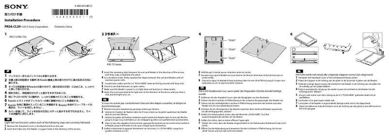 Image de la première page du manuel de l'appareil PRSA-CL30