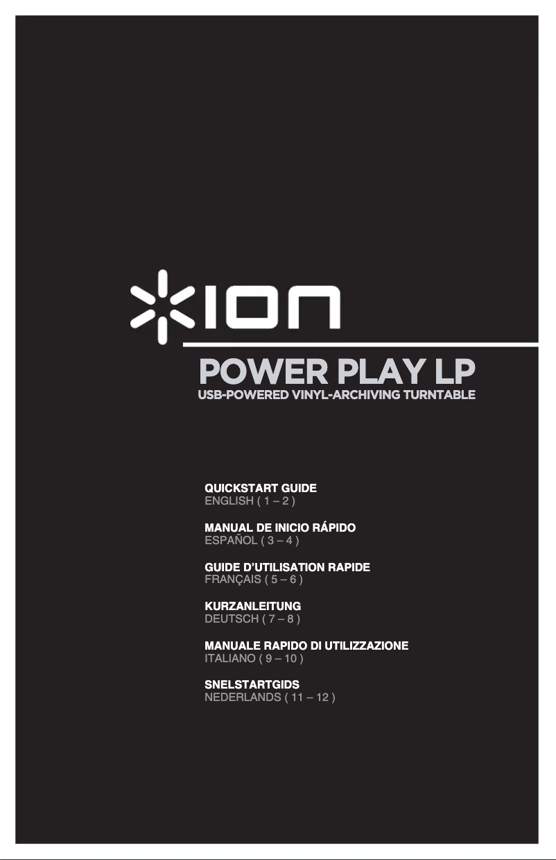 Page n°1 - Manuel utilisateur ION Power Play LP