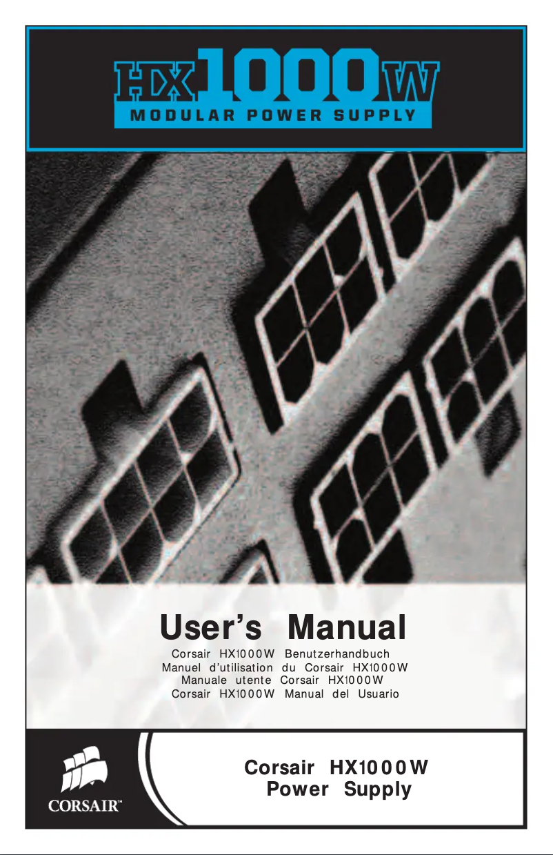 Image de la première page du manuel de l'appareil HX1000W