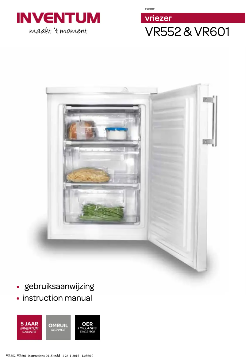 Imagen de la primera página del manual del dispositivo VR552