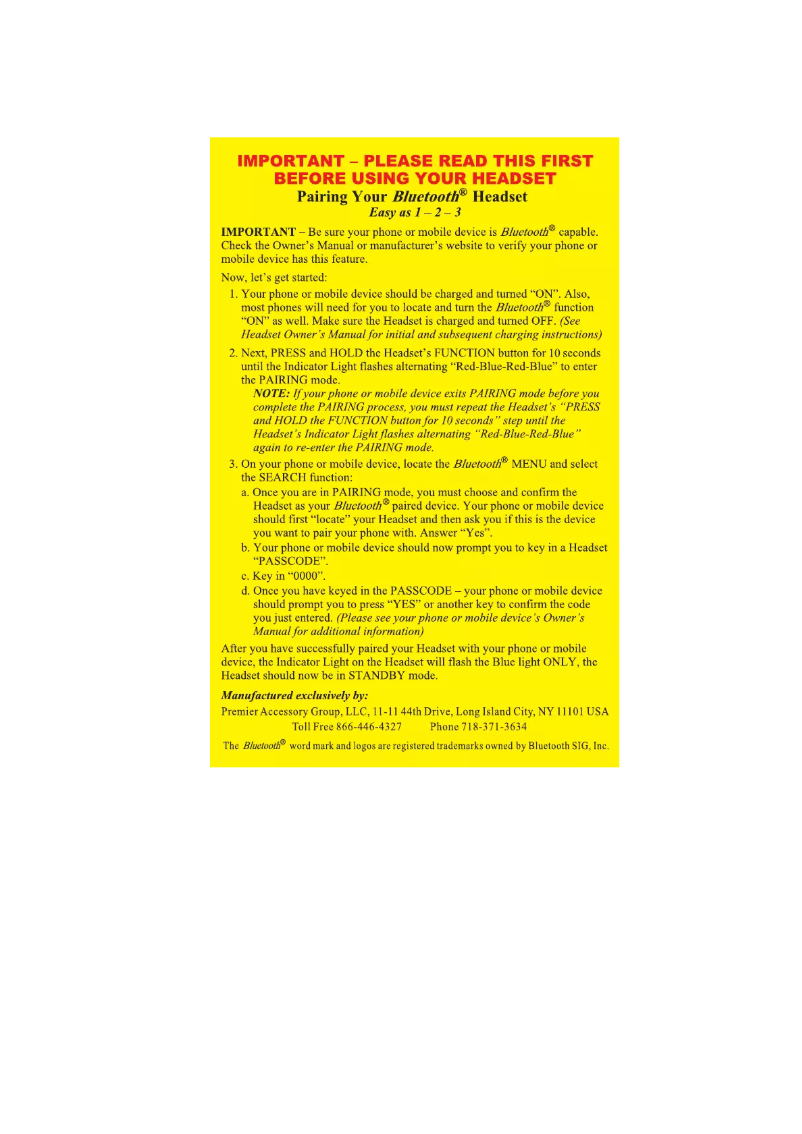 Image de la première page du manuel de l'appareil MT-BT02