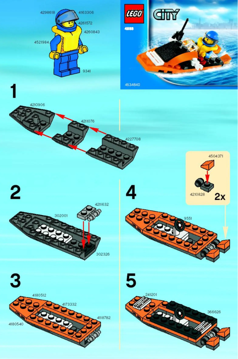Page 1 de la notice Manuel utilisateur Lego Coastguard Boat