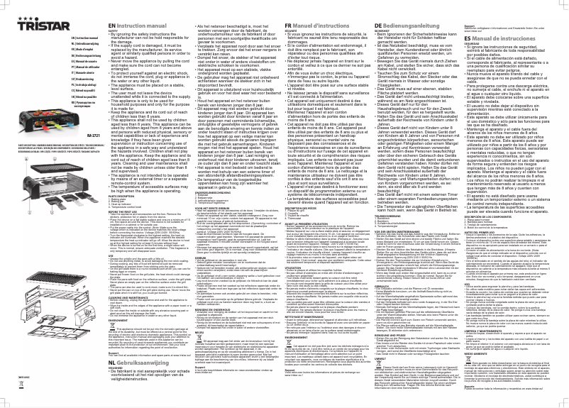 Page 1 de la notice Manuel utilisateur TriStar RA-2721