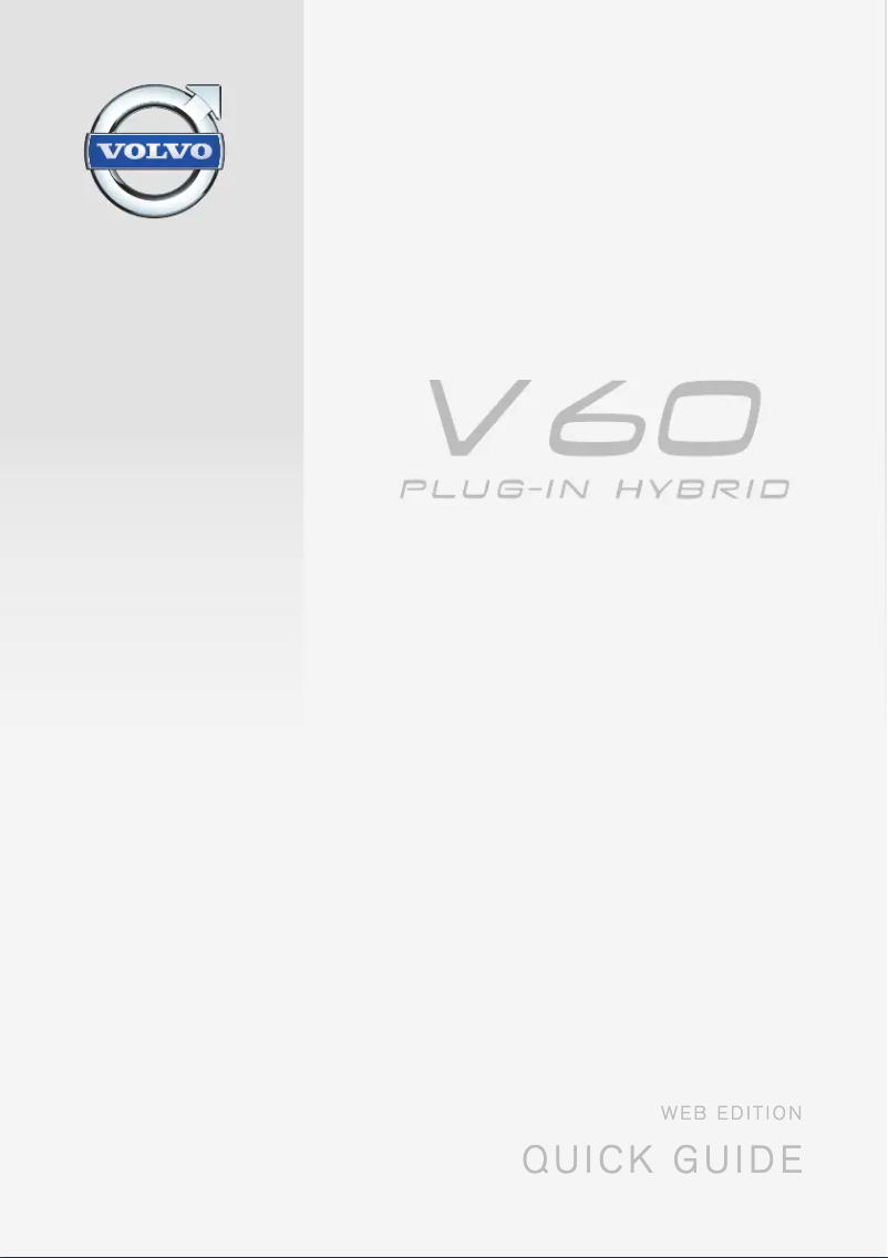 Page 1 de la notice Manuel utilisateur Volvo V60 Plug-in Hybrid (2015)