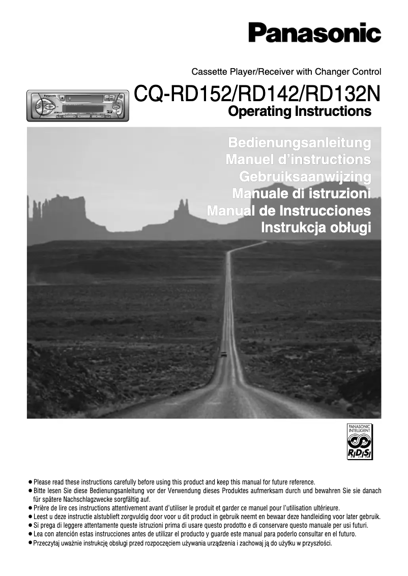 Page 1 de la notice Manuel utilisateur Panasonic CQ-RD132N