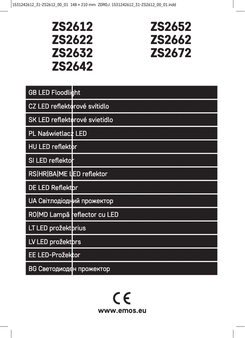 Page n°1 - Manuel utilisateur Emos ZS2612
