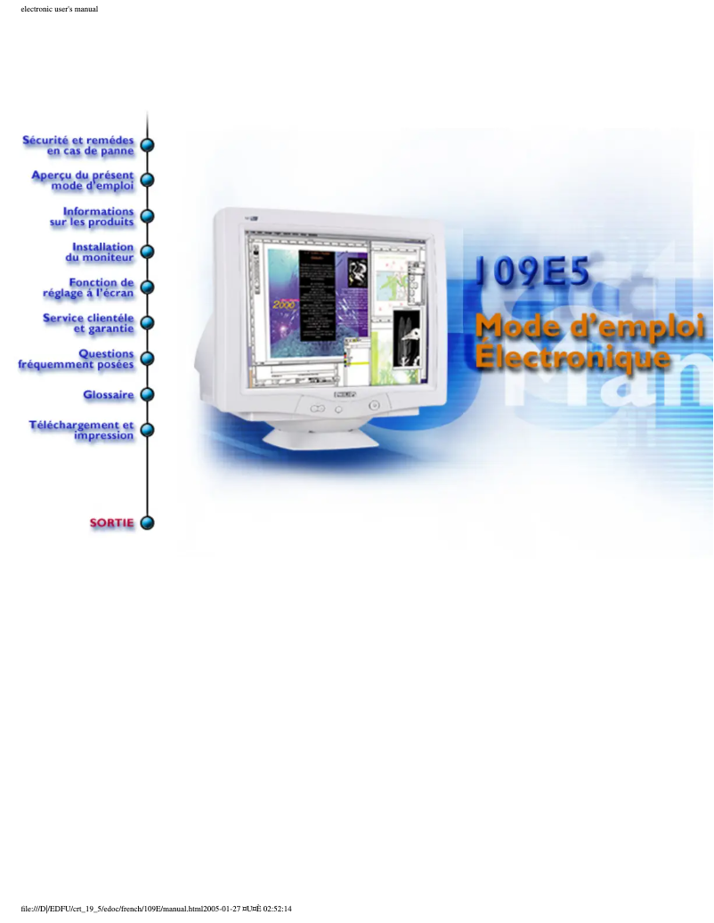 Imagen de la primera página del manual del dispositivo 109E51