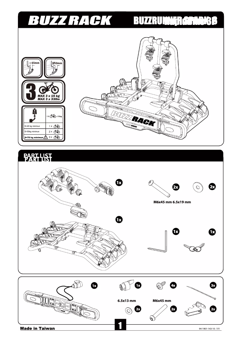 Image de la première page du manuel de l'appareil Buzzrunner Spark 3