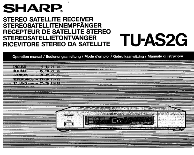 Page 1 de la notice Manuel utilisateur Sharp TU-AS2G