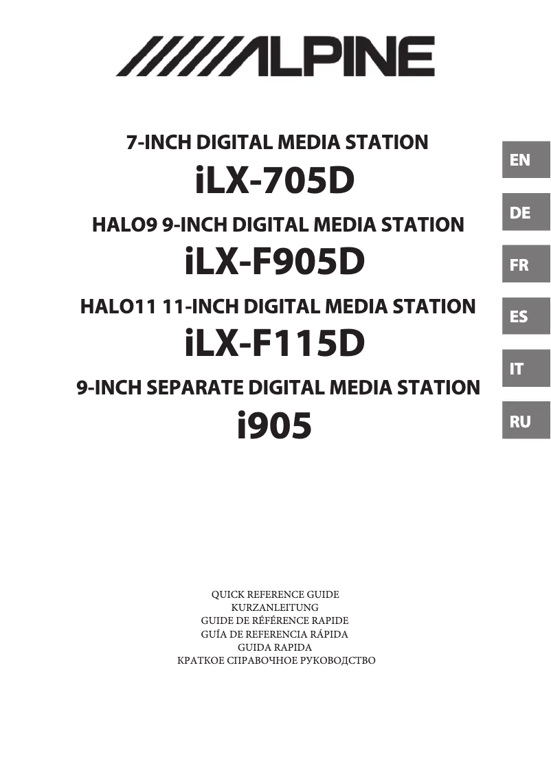 Image de la première page du manuel de l'appareil iLX-F905DU8