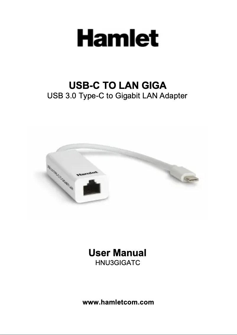 Page 1 de la notice Manuel utilisateur Hamlet HNU3GIGATC