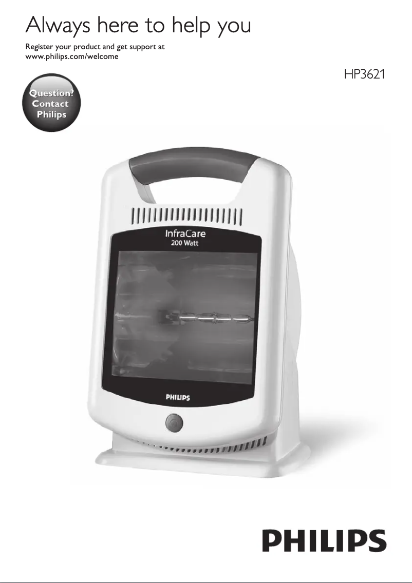 Page 1 de la notice Mode d'emploi Philips HP3621