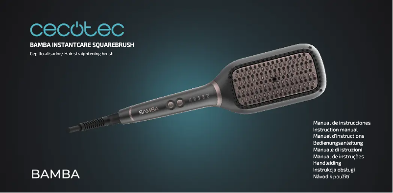 Page 1 de la notice Manuel utilisateur Cecotec Bamba InstantCare SquareBrush
