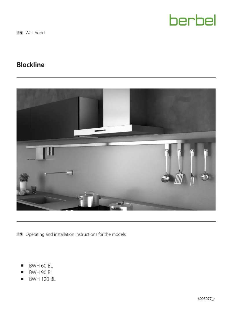 Page n°1 - Manuel utilisateur Berbel BWH 90 BL