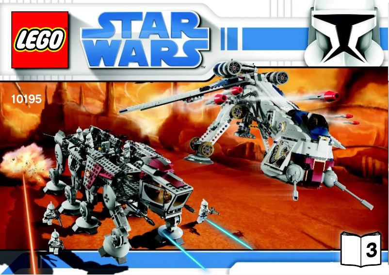 Page 1 de la notice Manuel utilisateur Lego Republic Dropship with AT-OT Walker (TM)