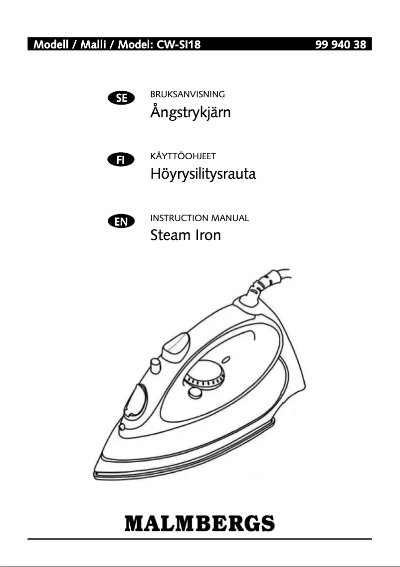 Image de la première page du manuel de l'appareil CW-SI18