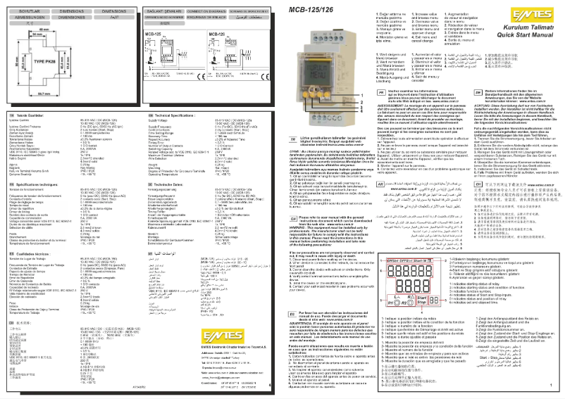Page n°1 - Guide de démarrage rapide ENTES MCB-125