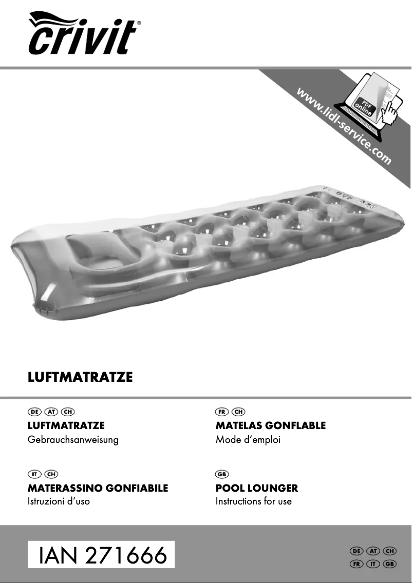 Image de la première page du manuel de l'appareil IAN 271666