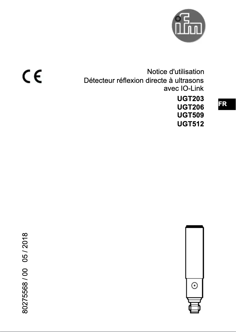 Page 1 de la notice Manuel utilisateur IFM UGT206