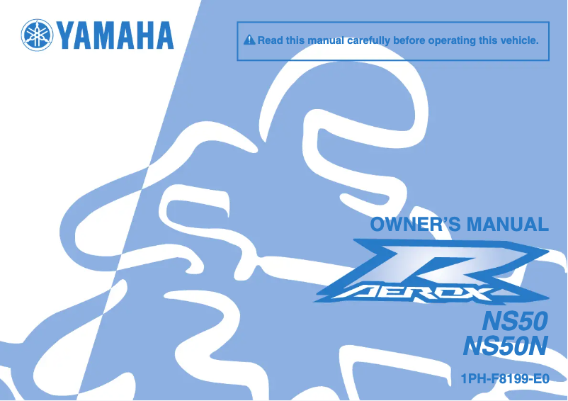 Image de la première page du manuel de l'appareil Aerox NS50