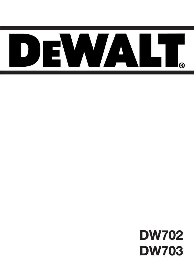 Image de la première page du manuel de l'appareil DW702