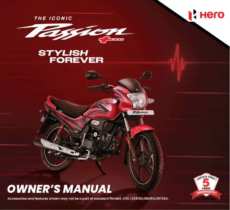 Image de la première page du manuel de l'appareil Passion+ (2023)