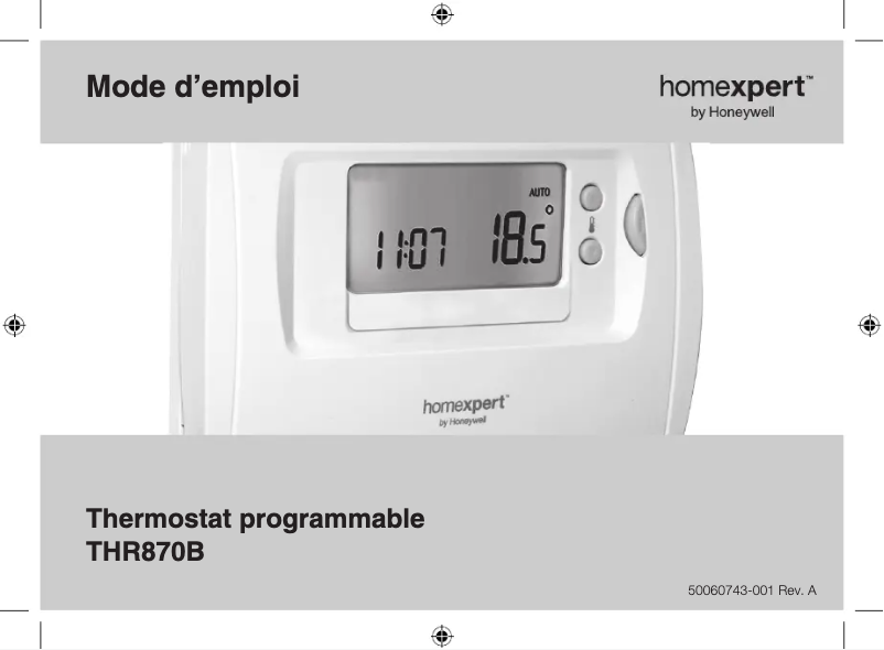 Page 1 de la notice Manuel utilisateur Honeywell Homexpert THR870B