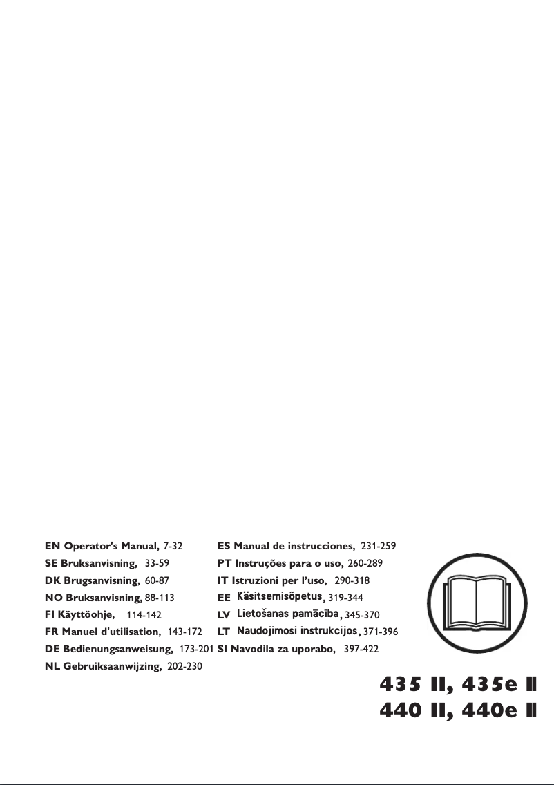 Image de la première page du manuel de l'appareil 435