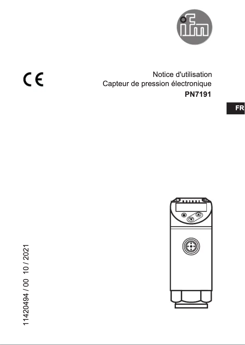 Page n°1 - Manuel utilisateur IFM PN7191