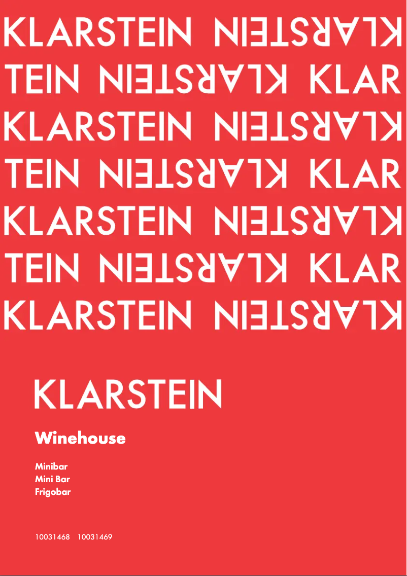 Page 1 de la notice Manuel utilisateur Klarstein 10031468