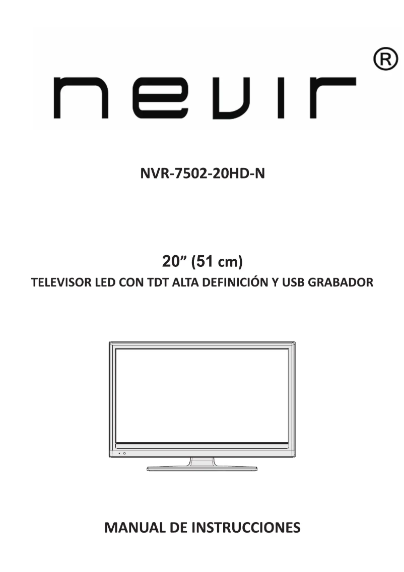Page n°1 - Manuel utilisateur Nevir NVR-7502-20HD-N