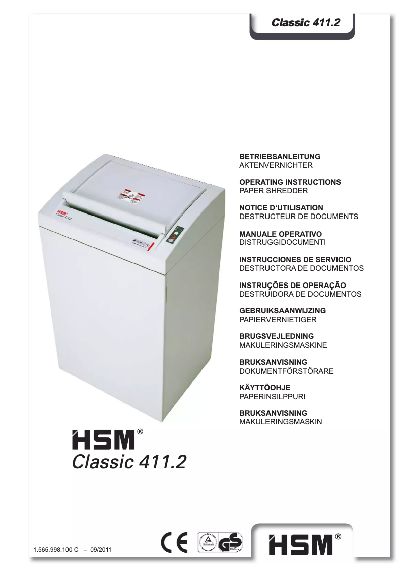 Image de la première page du manuel de l'appareil Classic 411.2