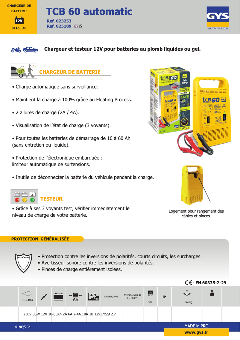 Image de la première page du manuel de l'appareil TCB 60