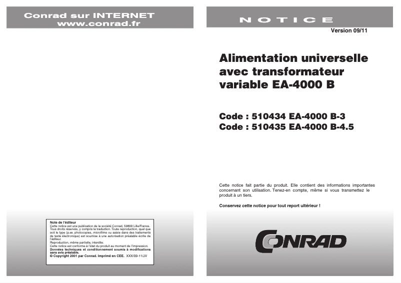 Page n°1 - Manuel utilisateur EA Elektro Automatik EA-4000B-4.5